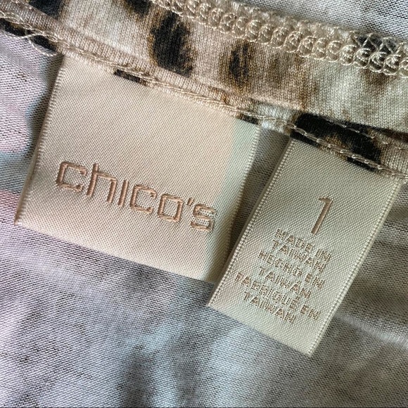 Chico’s | Neutral Animal Print Top - Picture 3 of 4